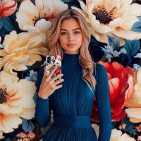 ONEFLOW Flower Cover iPhone 16 Blumen Muster – weiteres Produktbild 2