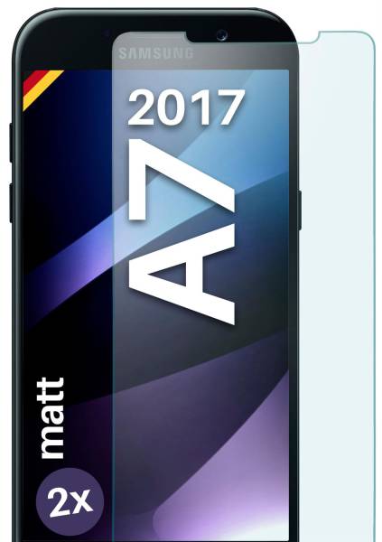 moex ShockProtect Matt für Samsung Galaxy A7 (2017) – Panzerglas für kratzfesten Displayschutz, Anti Reflex