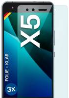 moex FlexProtect Klar für BQ Aquaris X5 – Schutzfolie für unsichtbaren Displayschutz, Ultra klar