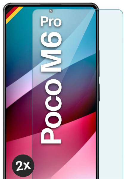 moex ShockProtect Klar für Xiaomi Poco M6 Pro (4G) – Panzerglas für kratzfesten Displayschutz, Ultra klar