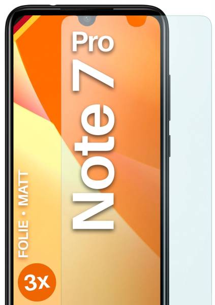 moex FlexProtect Matt für Xiaomi Redmi Note 7 Pro – Anti Reflex Schutzfolie für besten Displayschutz, Matt