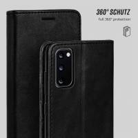 moex Casual Case für Samsung Galaxy S20 Plus – 360 Grad Schutz Booklet, PU Lederhülle mit Kartenfach