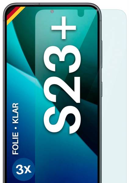 moex FlexProtect Klar für Samsung Galaxy S23 Plus – Schutzfolie für unsichtbaren Displayschutz, Ultra klar