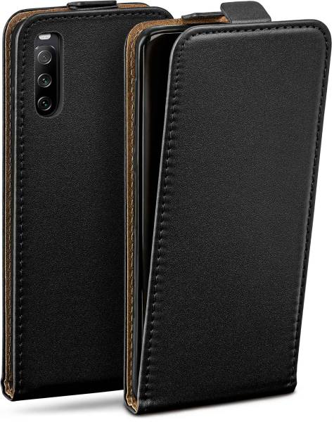moex Flip Case für Sony Xperia 10 III – PU Lederhülle mit 360 Grad Schutz, klappbar