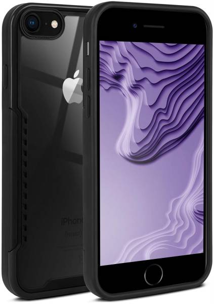 ONEFLOW Vanguard Case für Apple iPhone SE 3. Generation (2022) – Stoßfeste Hybrid Schutzhülle mit klarer Rückseite