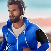 ONEFLOW Force Case für LG Q Stylus – Smartphone Armtasche aus Neopren, Handy Sportarmband