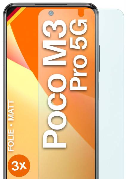 moex FlexProtect Matt für Xiaomi Poco M3 Pro 5G – Anti Reflex Schutzfolie für besten Displayschutz, Matt