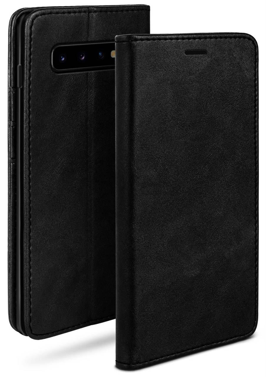 moex Casual Case für Samsung Galaxy S10 Plus – 360 Grad Schutz Booklet, PU Lederhülle mit Kartenfach