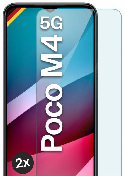moex ShockProtect Klar für Xiaomi Poco M4 5G – Panzerglas für kratzfesten Displayschutz, Ultra klar