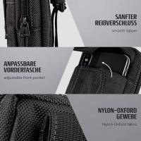 ONEFLOW Survival Case für Samsung Galaxy M40 – Handy Gürteltasche aus Oxford Nylon mit Karabiner