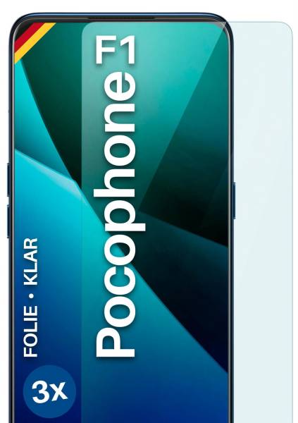 moex FlexProtect Klar für Xiaomi Pocophone F1 – Schutzfolie für unsichtbaren Displayschutz, Ultra klar