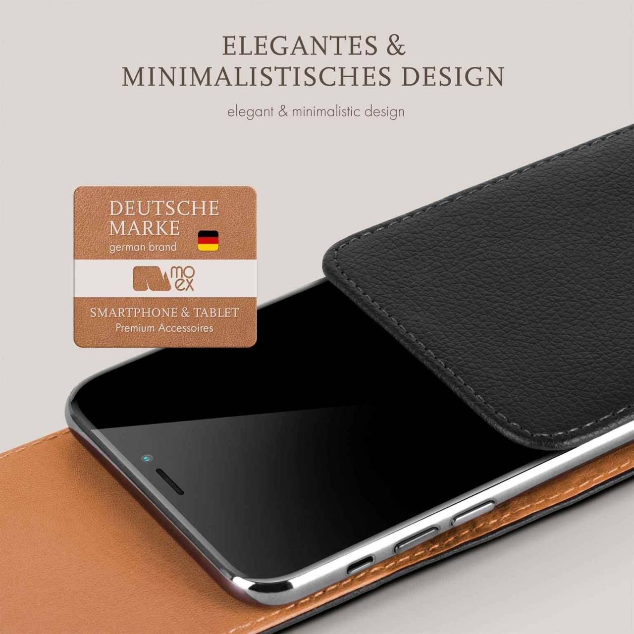 moex Plug Case für Xiaomi Redmi Note 13 Pro+ 5G – Handy Gürteltasche aus PU Leder mit Magnetverschluss