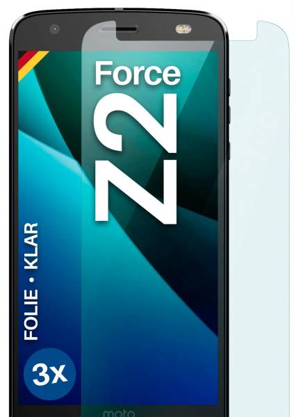 moex FlexProtect Klar für Motorola Moto Z2 Force – Schutzfolie für unsichtbaren Displayschutz, Ultra klar