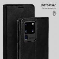 moex Casual Case für Samsung Galaxy S20 Ultra 5G – 360 Grad Schutz Booklet, PU Lederhülle mit Kartenfach