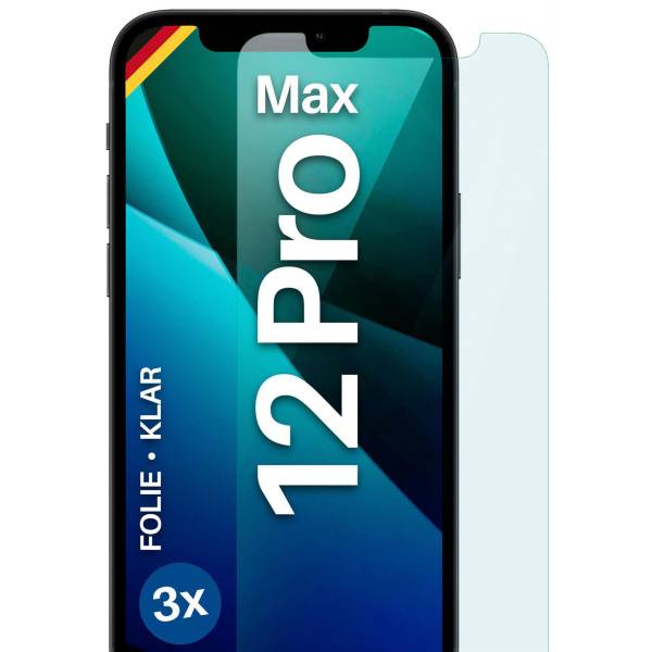 moex FlexProtect Klar für Apple iPhone 12 Pro Max – Schutzfolie für unsichtbaren Displayschutz, Ultra klar