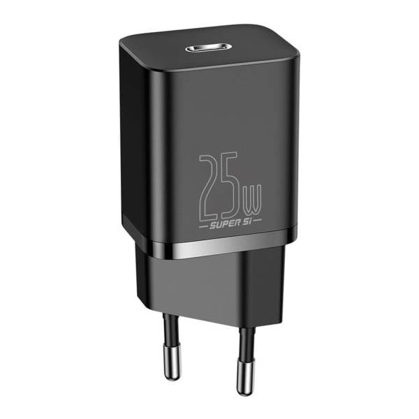Baseus Super Si 1C Schnellladegerät USB Typ C 25W – USB-C Schnellladegerät für Smartphone, Tablet, Laptop