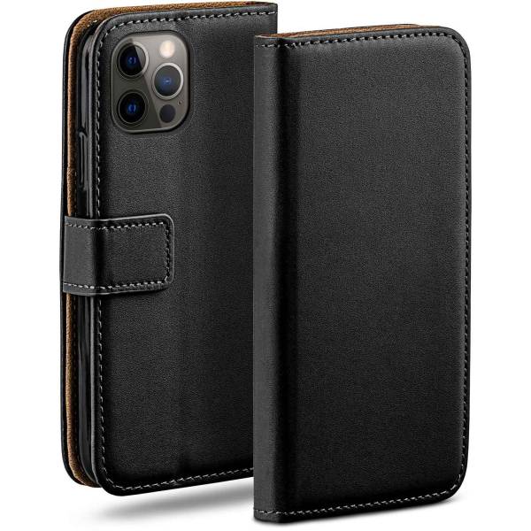 moex Book Case für iPhone 12 Pro Klapphülle mit Kartenfach