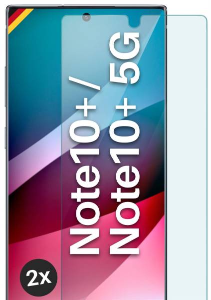 moex ShockProtect Klar für Samsung Galaxy Note 10 Plus 5G – Panzerglas für kratzfesten Displayschutz, Ultra klar