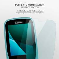 moex FlexProtect Klar für Nokia 220 4G – Schutzfolie für unsichtbaren Displayschutz, Ultra klar