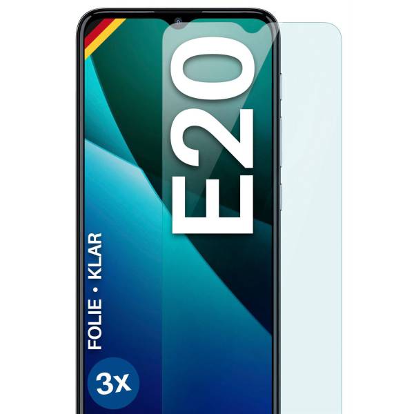 moex FlexProtect Klar für Motorola Moto E20 – Schutzfolie für unsichtbaren Displayschutz, Ultra klar