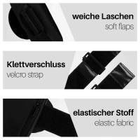 moex Fitness Case für LG K41S – Handy Armband aus Neopren zum Joggen, Sport Handytasche – Schwarz