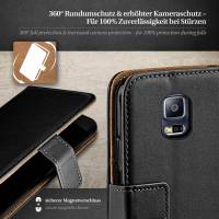 moex Book Case für Samsung Galaxy S5 Neo – Klapphülle aus PU Leder mit Kartenfach, Komplett Schutz