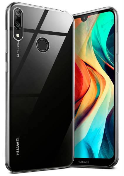 moex Aero Case für Huawei Y7 Prime (2019) – Durchsichtige Hülle aus Silikon, Ultra Slim Handyhülle