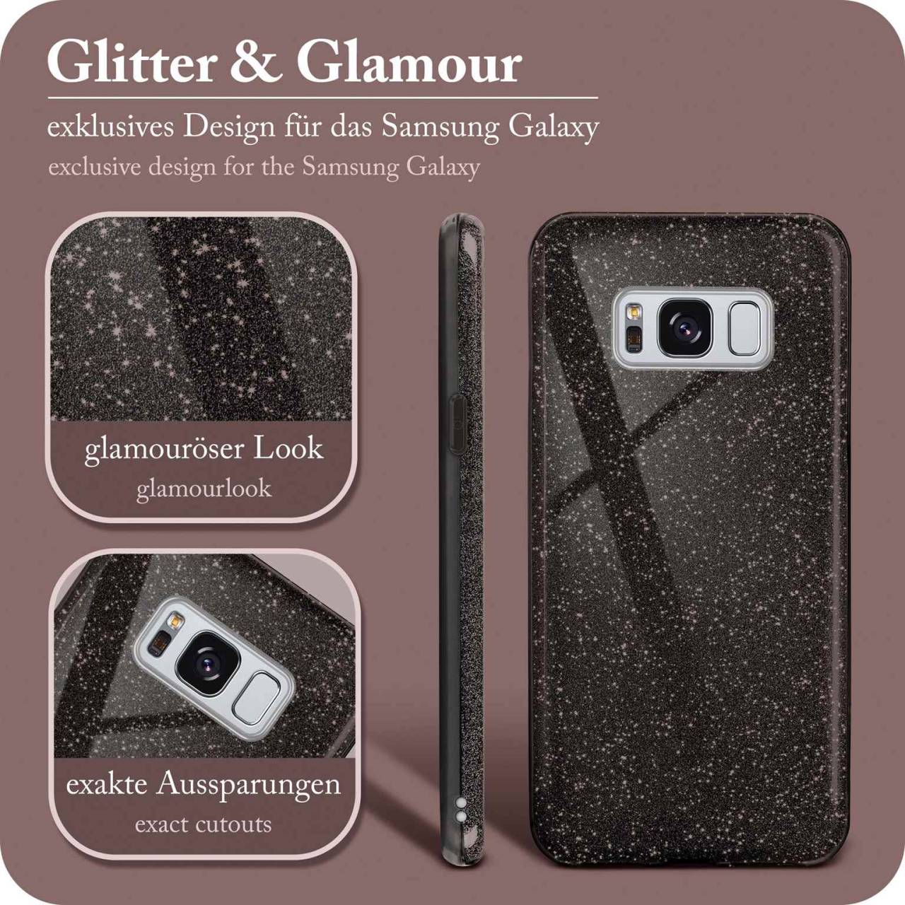 ONEFLOW Glitter Case für Samsung Galaxy S8 – Glitzer Hülle aus TPU, designer Handyhülle