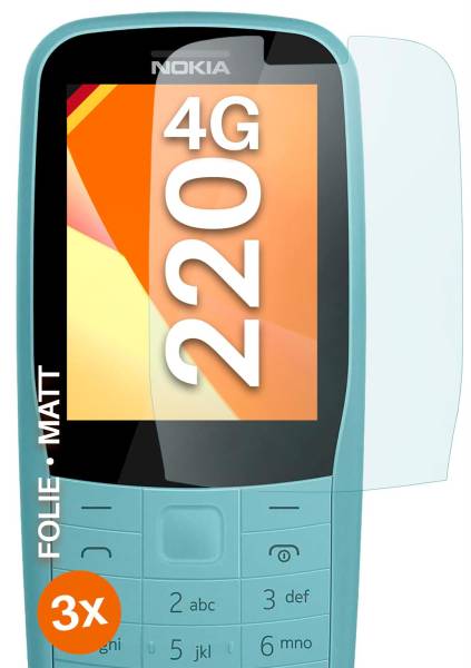 moex FlexProtect Matt für Nokia 220 4G – Anti Reflex Schutzfolie für besten Displayschutz, Matt