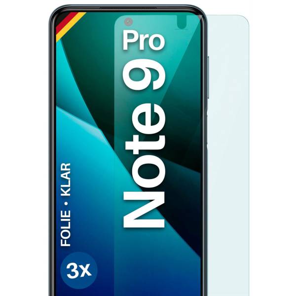 moex FlexProtect Klar für Xiaomi Redmi Note 9 Pro – Schutzfolie für unsichtbaren Displayschutz, Ultra klar