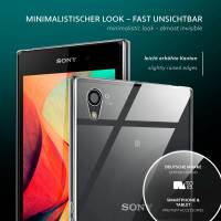 moex Aero Case für Sony Xperia Z1 – Durchsichtige Hülle aus Silikon, Ultra Slim Handyhülle
