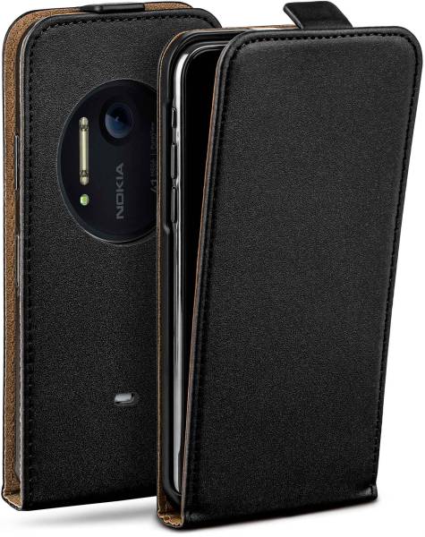 moex Flip Case für Nokia Lumia 1020 – PU Lederhülle mit 360 Grad Schutz, klappbar