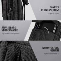 ONEFLOW Survival Case für Samsung Galaxy A40 – Handy Gürteltasche aus Oxford Nylon mit Karabiner