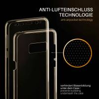 moex Double Case für Samsung Galaxy S8 – 360 Grad Hülle aus Silikon, Rundumschutz beidseitig