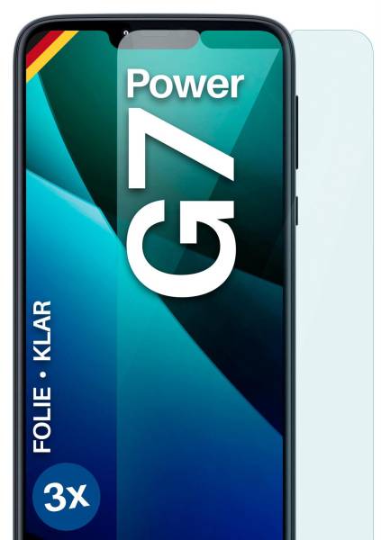 moex FlexProtect Klar für Motorola Moto G7 Power – Schutzfolie für unsichtbaren Displayschutz, Ultra klar
