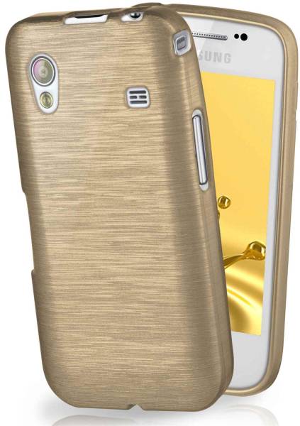 moex Brushed Case für Samsung Galaxy Ace – Silikon Handyhülle, Backcover in Aluminium Optik
