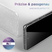 moex® Sparky Case für Samsung Galaxy S21 – Stylische Glitzer Hülle, ultra slim Handyhülle, durchsichtig