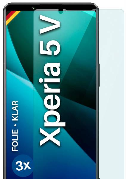moex FlexProtect Klar für Sony Xperia 5 V – Schutzfolie für unsichtbaren Displayschutz, Ultra klar