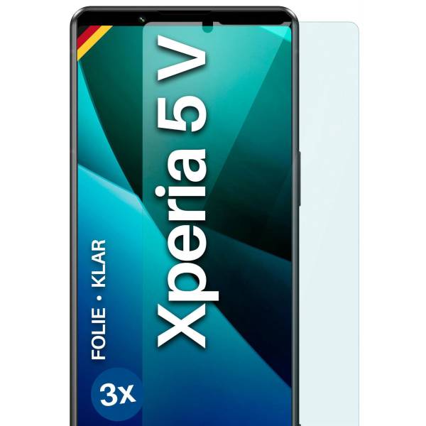 moex FlexProtect Klar für Sony Xperia 5 V – Schutzfolie für unsichtbaren Displayschutz, Ultra klar