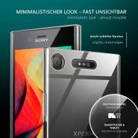 moex Aero Case für Sony Xperia XZ1 – Durchsichtige Hülle aus Silikon, Ultra Slim Handyhülle