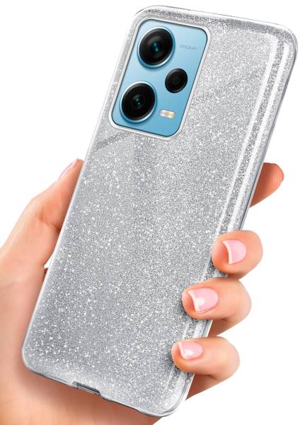 ONEFLOW Glitter Case für Xiaomi Redmi Note 12 5G – Glitzer Hülle aus TPU, designer Handyhülle