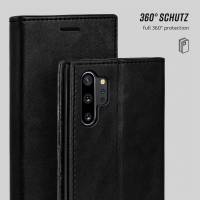 moex Casual Case für Samsung Galaxy Note 10 Plus – 360 Grad Schutz Booklet, PU Lederhülle mit Kartenfach