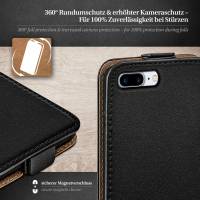 moex Flip Case für Apple iPhone 8 Plus – PU Lederhülle mit 360 Grad Schutz, klappbar