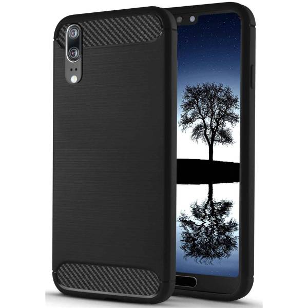 ONEFLOW Shift Case für Huawei P20 – Handyhülle aus robustem TPU in Carbon- & brushed Alu-Optik