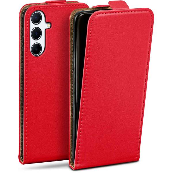 moex Flip Case Samsung Galaxy A56 5G Klapphülle Leder Optik