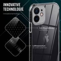 ONEFLOW Cushion Case für Apple iPhone 12 – Durchsichtige Hülle aus Silikon mit 3D Kameraschutz