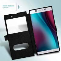 moex Comfort Case für Sony Xperia XA1 – Klapphülle mit Fenster, ultra dünnes Flip Case