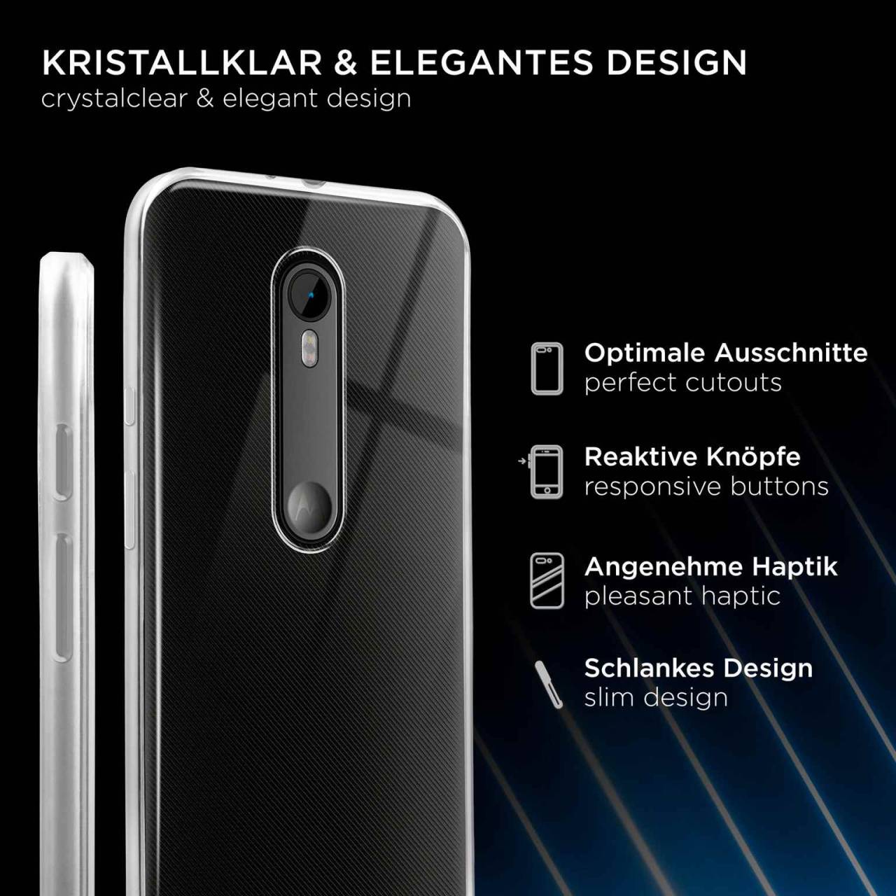 ONEFLOW Clear Case Motorola Moto G3 Silikonhülle transparent