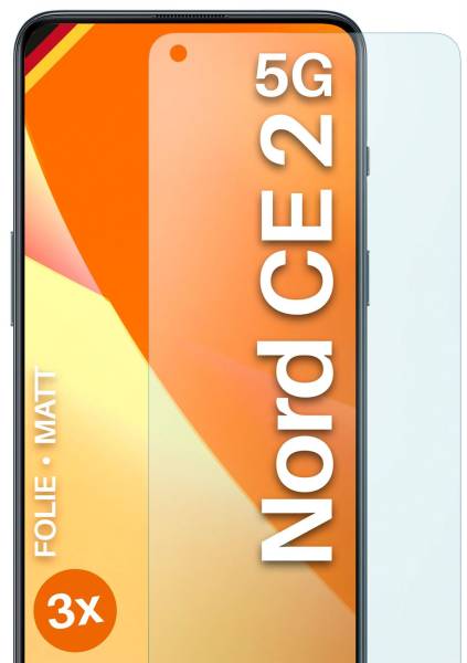 moex FlexProtect Matt für OnePlus Nord CE 2 5G – Anti Reflex Schutzfolie für besten Displayschutz, Matt
