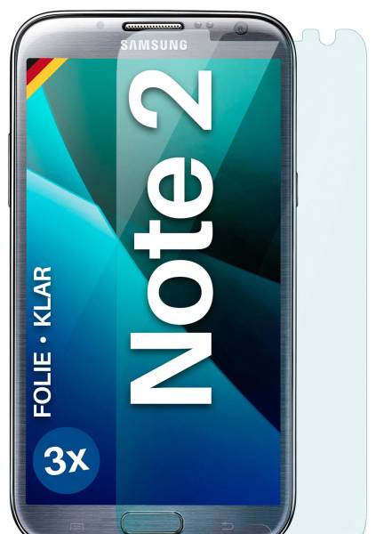 moex FlexProtect Klar für Samsung Galaxy Note 2 – Schutzfolie für unsichtbaren Displayschutz, Ultra klar